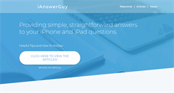 Desktop Screenshot of ianswerguy.com