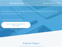 Tablet Screenshot of ianswerguy.com